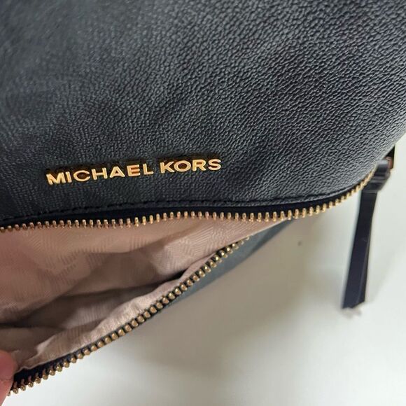 Michael Kors Rhea Medium Blue Logo Backpack - Picture 5 of 15